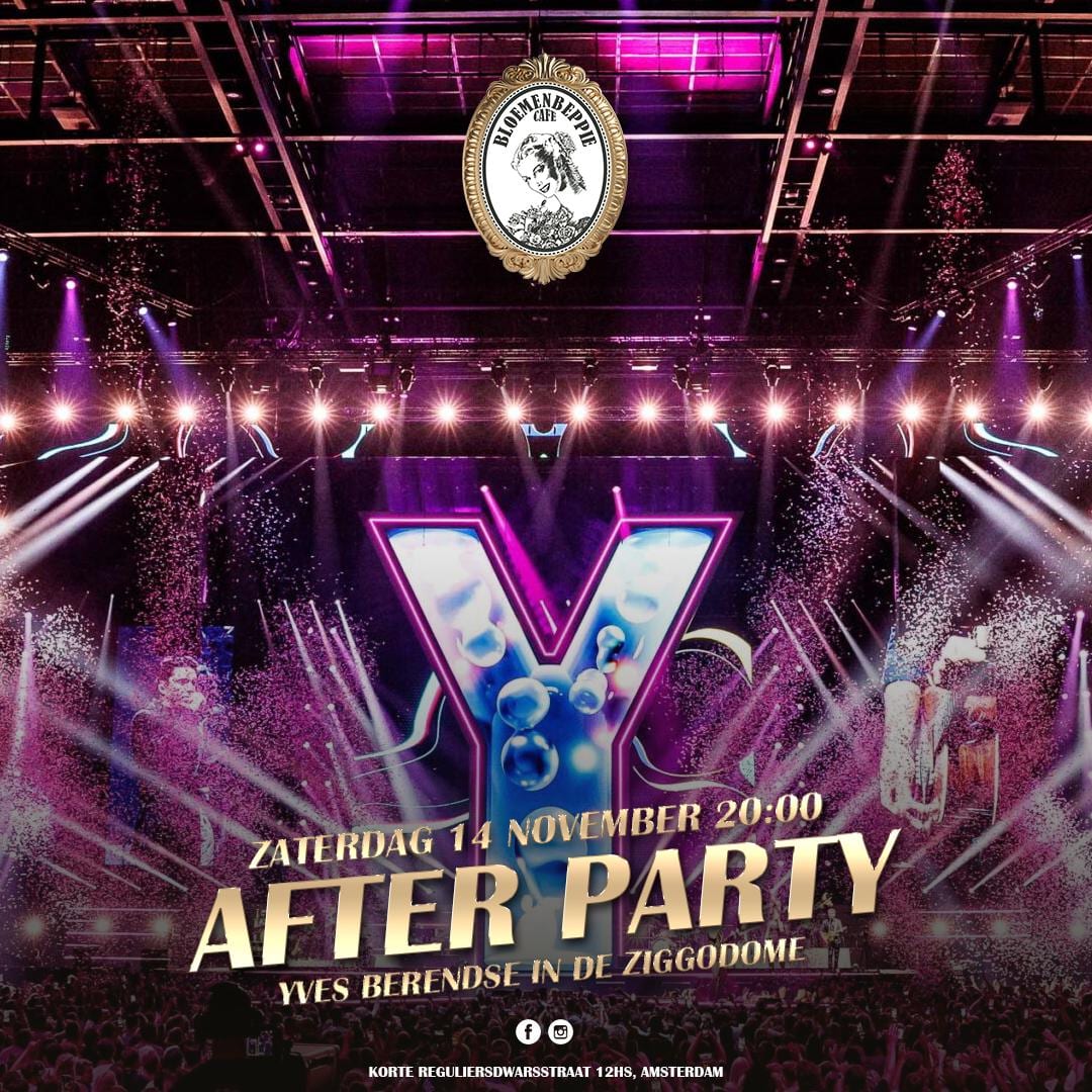 After party: Yves Berendse in de Ziggo Dome, za 14 november · 20:00